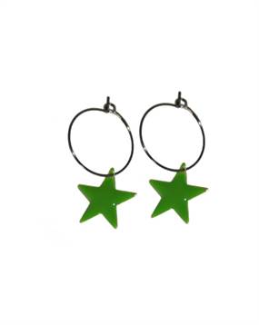Køb grønne stjerne øreringe billigt online Smikka webshoppen