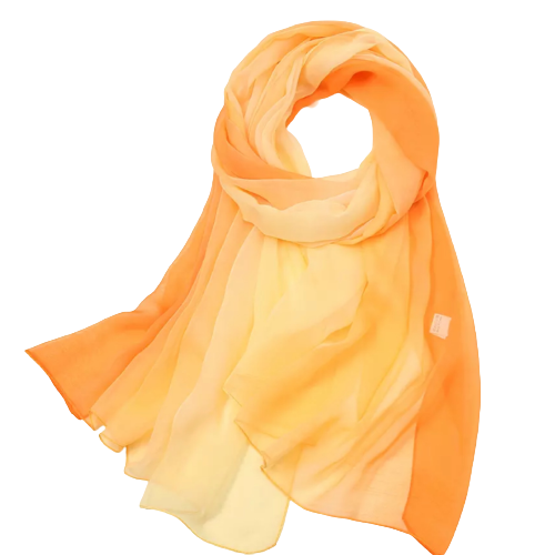 Ombre tørklæde, gul/orange
