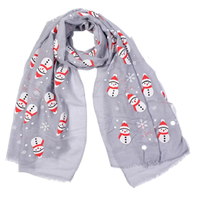           Tørklæde snemand, grå