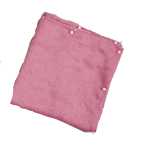Tørklæde med perler, rosa