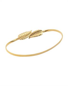 Tyndt guldbælte med to aflange blade