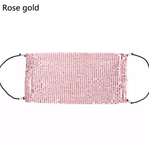 Facecover, rosegold palietter