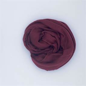  Ensfarvet tørklæde, vinrød