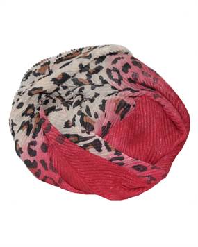 Leopard plettet tørklæde i rød