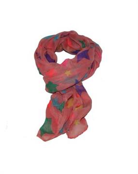 Køb tørklæde med stjerner i lyserød online