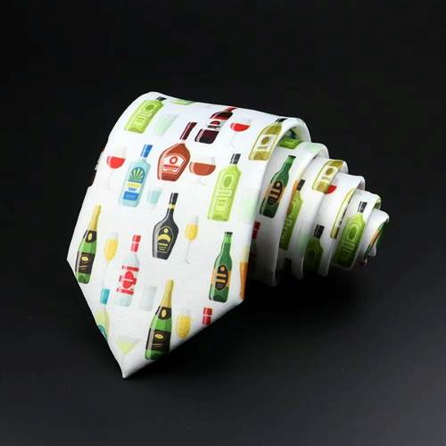 Hvidt slips med flasker og glas
