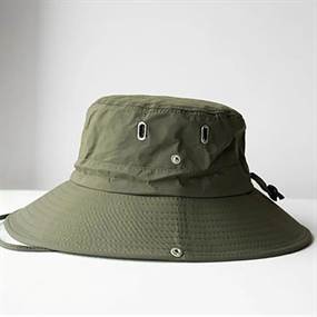 Armygrøn sommerhat med UV-beskyttelse 