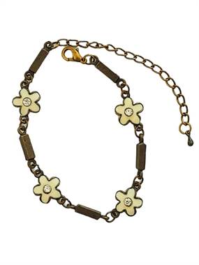 Blomsterarmbånd, creme