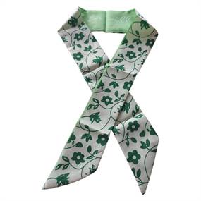 Blomstret smalt tørklæde