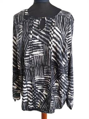 Anyway Copenhagen bluse med mønstret design og elastikkant