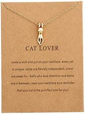 Cat lover - forgyldt halskæde m. katte vedhæng