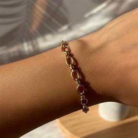 Golden Pulse - Armbånd i 18k guldbelagt rustfrit stål