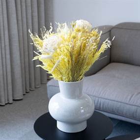 Frisk gul evighedsbuket - 45 cm