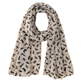 Chiffon katte tørklæde, khaki