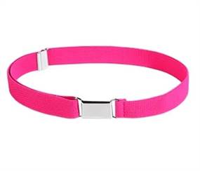 Lyserød elastikbælte m. enkelt spænde