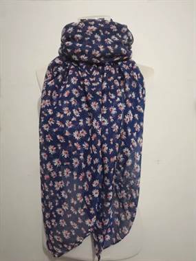 Marguerit tørklæde, mørkeblå