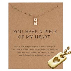 Piece of my heart - forgyldt halskæde m. vedhæng