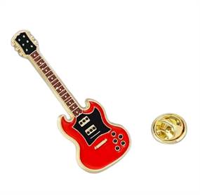 Rød guitar metal pin
