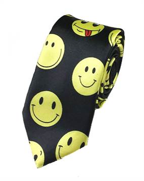 Sort slips med gule smileys