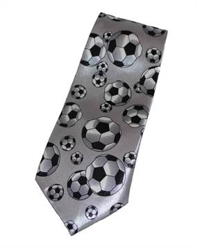 sølv gråt slips med fodbolde