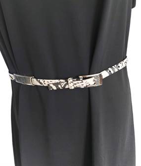 Smalt talje bælte i slangeskindslook