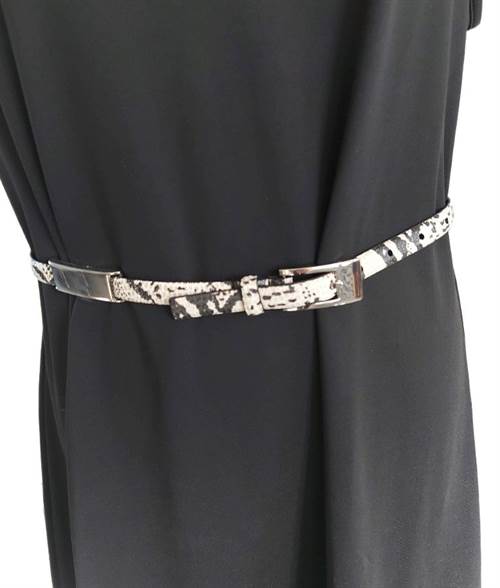 Smalt talje bælte i slangeskindslook