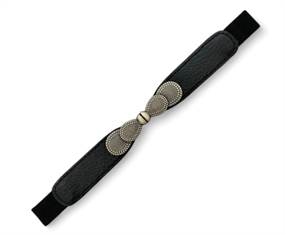 Smalt elastik bælte med diskret lukning, sort