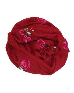 Røde tørklæder med roser