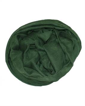 Mørk grønt tørklæde med guldglimmer