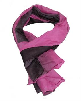 Køb tofarvet tørklæde i pink og mørk blomme