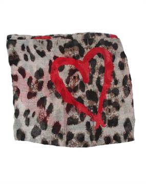 Bestil store billige leopardtørklæder med røde hjerter online