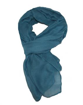 Bestil billige ensfarvede tørklæder i blå online