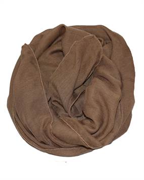 Khaki brunt tørklæde med guldkant